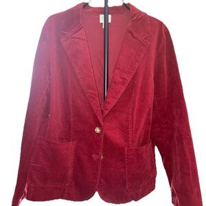 St John’s Bay Women's Red Corduroy Blazer